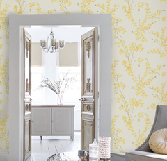 Laura Ashley Forstyhia Wallpaper Sunshine