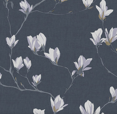 Laura Ashley Magnolia Grove Wallpaper Dusky Seaspray