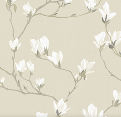Laura Ashley Magnolia Grove Wallpaper Natural