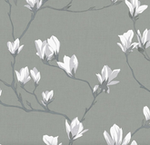 Laura Ashley Magnolia Grove Wallpaper Slate