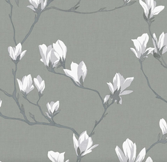 Laura Ashley Magnolia Grove Wallpaper Slate