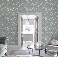 Laura Ashley Magnolia Grove Wallpaper Slate