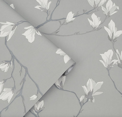 Laura Ashley Magnolia Grove Wallpaper Slate