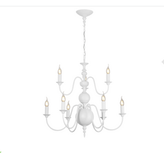David Hunt Lighting Flemish 9Lt Chandelier Bespoke Painted