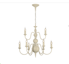 David Hunt Lighting Flemish 9Lt Chandelier Bespoke Painted