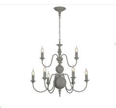 David Hunt Lighting Flemish 9Lt Chandelier Bespoke Painted