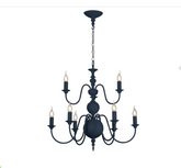 David Hunt Lighting Flemish 9Lt Chandelier Bespoke Painted