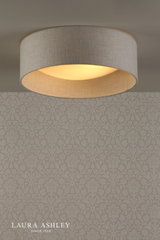 Laura Ashley Bacall 2lt Flush Silver Shade