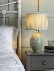 Laura Ashley Picardie Ceramic Table Lamp Green Polished Chrome Base Only