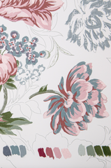 Laura Ashley Tapestry Floral Wall Art Box Frame Canvas