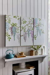 Laura Ashley Wisteria Set of 3 Canvas Wall Art