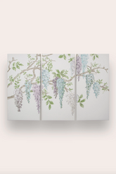 Laura Ashley Wisteria Set of 3 Canvas Wall Art