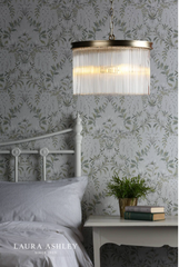 Laura Ashley Manon 3lt Pendant Champagne Clear Glass