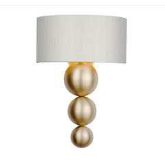 David Hunt Lighting Athena Wall Light Butter Brass Bespoke Shade