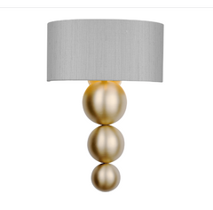 David Hunt Lighting Athena Wall Light Butter Brass Bespoke Shade