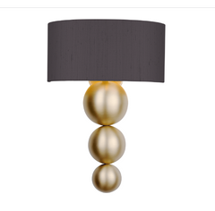 David Hunt Lighting Athena Wall Light Butter Brass Bespoke Shade