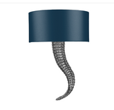 David Hunt Lighting Brutus Wall Light Left Hand Pewter BRU07L