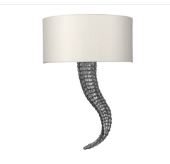 David Hunt Lighting Brutus Wall Light Left Hand Pewter BRU07L