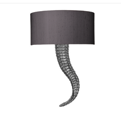 David Hunt Lighting Brutus Wall Light Right Hand Pewter BRU07R