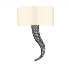 David Hunt Lighting Brutus Wall Light Right Hand Pewter BRU07R