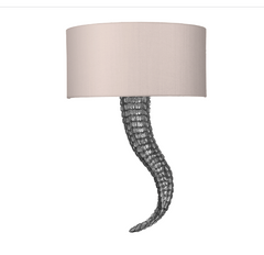 David Hunt Lighting Brutus Wall Light Left Hand Pewter BRU07L