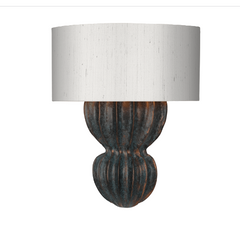 David Hunt Lighting Botany Single Wall Light In Verdigris Comes With Bespoke Shade