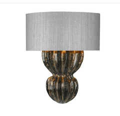 David Hunt Lighting Botany Single Wall Light Black and Gold Comes With Shade