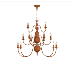 David Hunt Lighting Flemish 15Lt Chandelier Bespoke