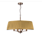 The Light Shade Studio Alwyn 4 Light Pendant Antique Brass With Bespoke Shade
