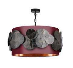 David Hunt Lighting Planet 4 Light Pendant In Blue And Gold Comes With Bespoke Shade