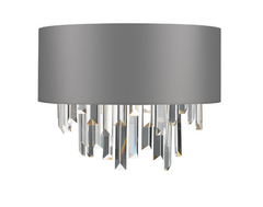 Hurley Wall Light With Bespoke Shade & Crystal Droppers