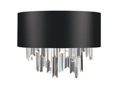 Hurley Wall Light With Bespoke Shade & Crystal Droppers