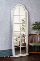 Laura Ashley Coombs Rectangle Floor Mirror Distressed Ivory 172 X 57cm