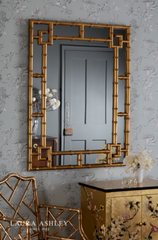 Laura Ashley Shawford Rectangle Mirror Gold Mirror 107 X 81cm