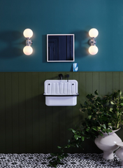 David Hunt Lighting Buckley Double Wall Light, Polished Chrome, IP44 Rated