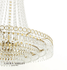 Laura Ashley Enid 5 Light Grand Chandelier Matt Antique Brass