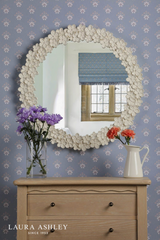 Laura Ashley Romsey Mirror Matt White 65cm