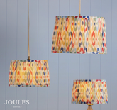 Joules Folly Multi Coloured Ikat Tapered Drum Shade 40cm