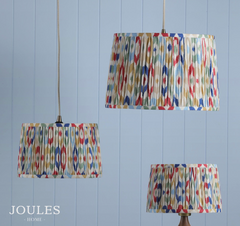 Joules Folly Multi Coloured Ikat Tapered Drum Shade 40cm