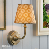 Joules Apsley Rechargeable Wall Light Matt Antique Brass With Shade LED