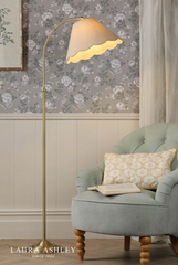Laura Ashley Cordwell Floor Lamp Matt Antique Brass With Shade