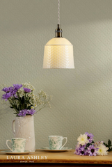 Laura Ashley Porcelain Pendant Cream and Antique Brass