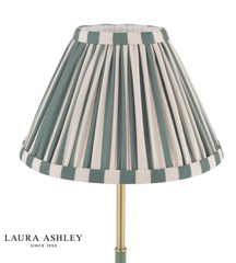Laura Ashley Denwick Table Lamp Matt Antique Brass and Green Shade
