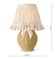 Omer Table Lamp Matt Taupe and Antique Brass With Shade