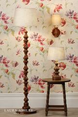 Laura Ashley Millbrook Table Lamp Dark Wood and Industrial Brass Base Only