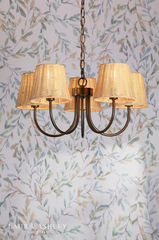 Laura Ashley Hasfield 5 Light Satin Bronze With Shade