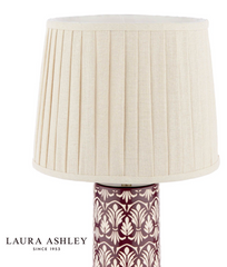 Laura Ashley Medlock Table Lamp Purple Ceramic and Antique Brass With Shade