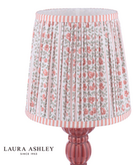 Laura Ashley Kelbrook Table Lamp Red Ceramic and Matt Antique Brass With Shade