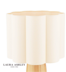 Laura Ashley Littleton Table Lamp Yellow Ceramic and Antique Brass With Shade