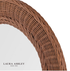 Laura Ashley Cait Mirror Dark Rattan 60cm